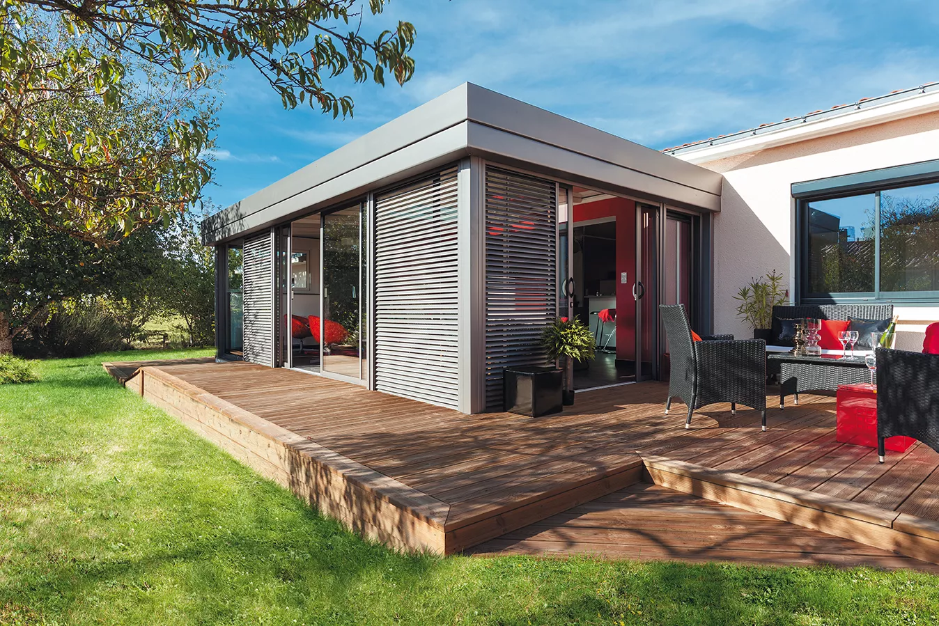 Véranda vue d'extérieur