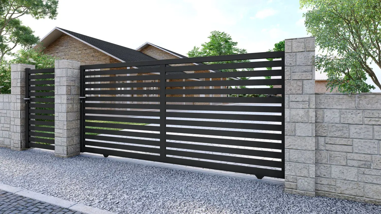 portail coulissant alu